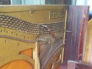 disassembling a Royal upright piano